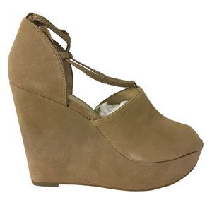NIB MICHAEL MICHAEL KORS HASTINGS OPEN-TOE PLATFORM WEDGE HEELS